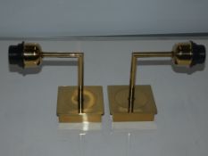 Lot To Contain Two Boxed Brand New Chelsom Gold Designer Wall Lights From A High-End Lighting