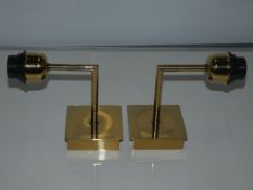 Lot To Contain Two Boxed Brand New Chelsom Gold Designer Wall Lights From A High-End Lighting