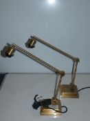 Lot To Contain Two Boxed Brand New Chelsom Lighting Dl/12/Ebr Copper Desk Lamps From A High-End