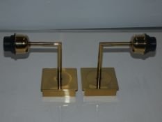 Lot To Contain Two Boxed Brand New Chelsom Gold Designer Wall Lights From A High-End Lighting