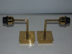 Lot To Contain Two Boxed Brand New Chelsom Gold Designer Wall Lights From A High-End Lighting