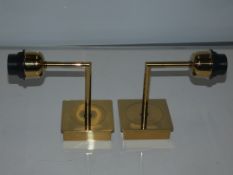 Lot To Contain Two Boxed Brand New Chelsom Gold Designer Wall Lights From A High-End Lighting