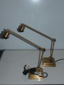 Lot To Contain Two Boxed Brand New Chelsom Lighting Dl/12/Ebr Copper Desk Lamps From A High-End