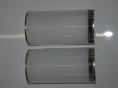 Lot To Contain Nine Curved Glass Wall Light Shades Only From A High-End Lighting Company (Chelsom)