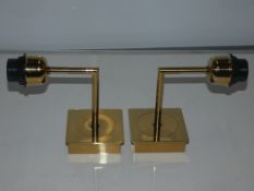 Lot To Contain Two Boxed Brand New Chelsom Gold Designer Wall Lights From A High-End Lighting