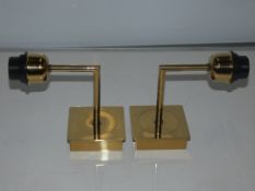 Lot To Contain Two Boxed Brand New Chelsom Gold Designer Wall Lights From A High-End Lighting