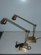 Lot To Contain Two Boxed Brand New Chelsom Lighting Dl/12/Ebr Copper Desk Lamps From A High-End