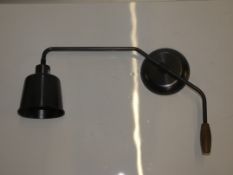 Boxed Chelsom Designer Lighting Black Painted Designer Wall Light From A High-End Lighting