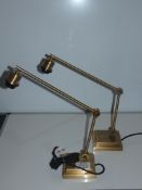 Lot To Contain Two Boxed Brand New Chelsom Lighting Dl/12/Ebr Copper Desk Lamps From A High-End