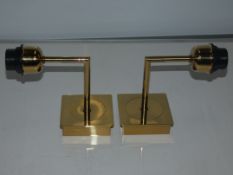 Lot To Contain Two Boxed Brand New Chelsom Gold Designer Wall Lights From A High-End Lighting