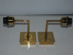 Lot To Contain Two Boxed Brand New Chelsom Gold Designer Wall Lights From A High-End Lighting
