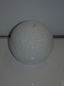 Boxed Chelsom Design Aztec White Glass Ball Ceiling Light Shade From A High-End Lighting Company (