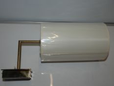 Chelsom Lighting Gold Designer Wall Light With 15Cm Cream Cylinder Shade From A High-End Lighting