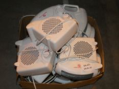 Lot To Contain Ten Mini Desktop Fan Heaters