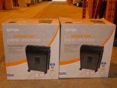 Lot to Contain 2 Boxed Cross Cut Paper Shredders RRP £40 Each