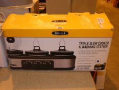 Boxed Bella Stainless Steel Pan Slow Cooker And Warming Station