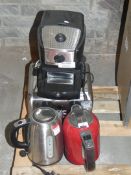 Lot To Contain Four Assorted Items To Include Delonghi Coffee Makers, Kitcheaid Cordless Jug