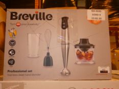 Boxed Breville Professional Set Stainless Steel Hand Blender RRP £50