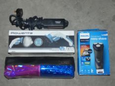 Lot To Contain Five Assorted Items To Include Triple Head Shavers, Rowenta Garden Steamers, Nicky