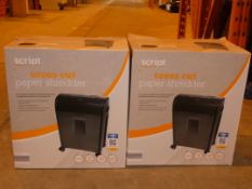 Lot to Contain 2 Boxed Cross Cut Paper Shredders RRP £40 Each