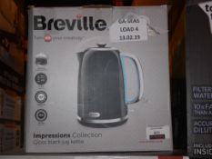 Boxed Breville Impressions Collection Gloss Black Jug Kettle RRP £50