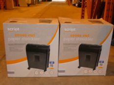 Lot to Contain 2 Boxed Cross Cut Paper Shredders RRP £40 Each