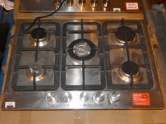 Boxed Stainless Steel Five Burner Natural Gas Hob