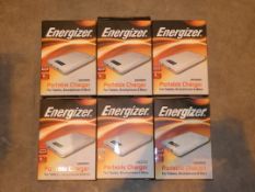 Lot To Contain Six Boxed Energiser Ue20000 Portable Chargers RRP £50