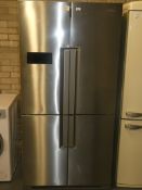 Servis FD911X American Style Stainless Steel Four Door Fridge Freezer with Digital Display 12 Months