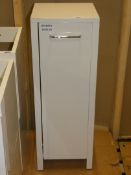 Tall Gloss White Single Door Bathroom Storage Cupboard RRP £200