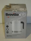 Boxed Breville High Gloss Collection White Cordless Jug Kettle RRP £70