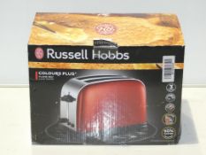 Boxed Russell Hobbs Flame Red Plus Two Slice Toaster RRP £40
