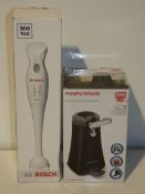 Box of Assorted Items to Include a Bosch Stick Blender and Morphy Richards Mutli Function Opener RRP