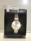 Ben di Lisi Ladies White Leather Strap Designer Wrist Watch RRP £45