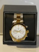 Boxed Jasper Conran Two-Tone Silver and Gold Bracelet Strap Designer Wrist Watch RRP £60