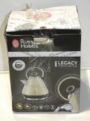 Boxed Russell Hobbs Legacy Cream 1.L Pyramid Kettle RRP £50