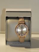 Boxed Red Herring Pink Strap Diamante Faced Ladies Designer Wrist Watch RRP £45
