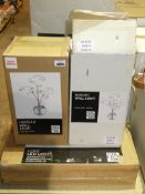 Boxed Assorted Lighting Items To Include Home Collection Love Led Light and a Home Collection Hannah