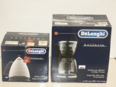 Boxed Assorted Items to Include Delonghi Brilliante 1.5L Cordless Jug Kettle and Delonghi Brilliante