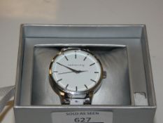 Boxed Red Herring Ladies Two Tone White and Silver Wrist Watch RRP £40