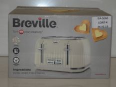 Boxed Breville Impressions Vanilla Cream 4 Slice Toaster RRP £50