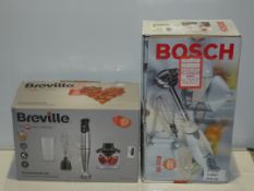 Boxed Assorted sets to include Breville Professional Set Stainless Steel Hand Blender and a Bosch