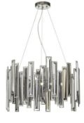 Boxed Neave Stainless Steel and Glass Designer Light RRP £240