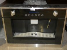 Black and Stainless Steel Integrated Coffee Machine