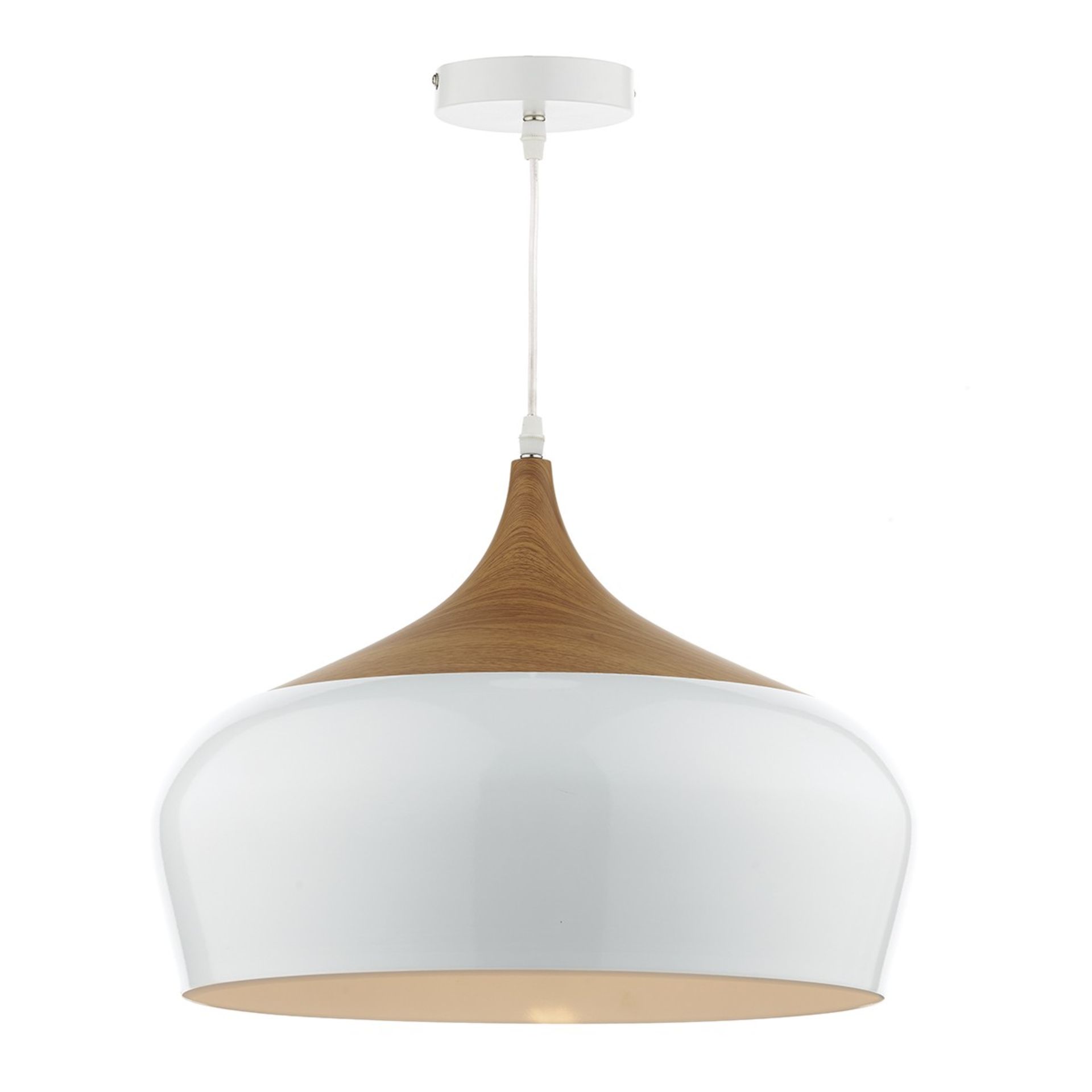 Boxed Dar Gaucho Large Ceiling Light Pendant in White RRP £165