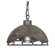 Boxed Concrete Finish Pendant Light