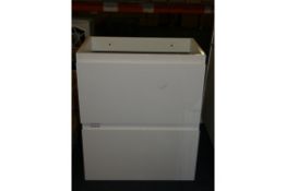 Lot to Contain 2 High Gloss White Wall Mounted Bathroom Basin Units RRP £150