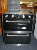 Stainless Steel and Black Fully Integrated Built in Electric Oven