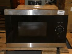 Black and Stainless Steel Integrated Microwave Oven