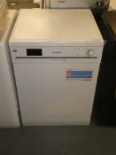 Sharp QW-F471W AAA Rated Digital Display Under the Counter Dishwasher in White 12 Months